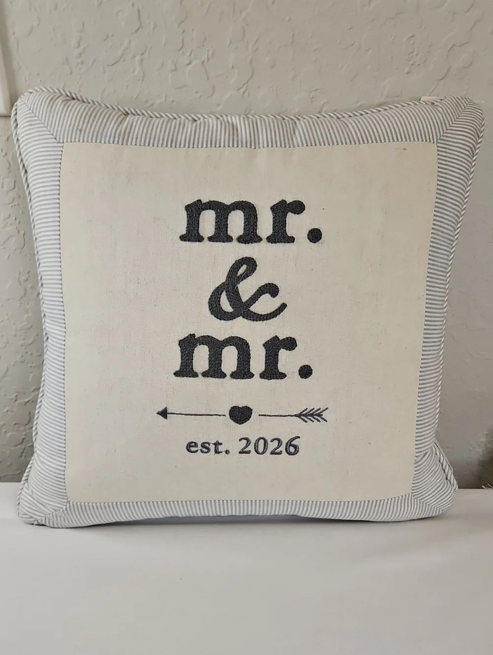 Cupcakes And Cashmere At Home  NWT Mr. & Mr. Est 2026 Pillow 16x16 Inches